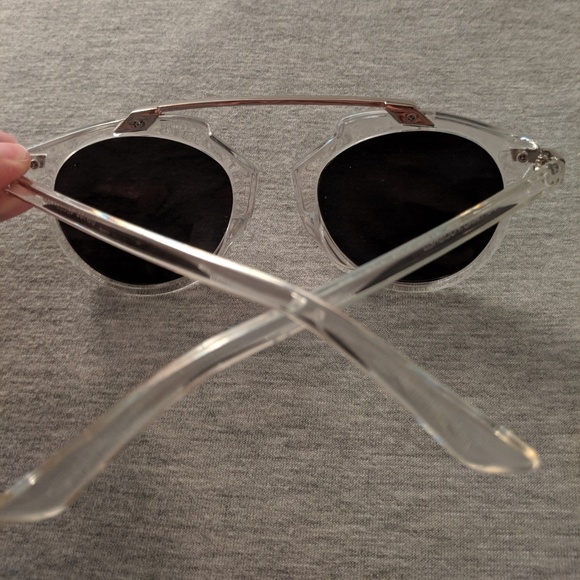 Clear Round Mirror Lens Sunglasses - Picture 4 of 6